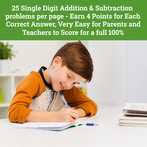One Page A Day Double Digit Math Workbook – Visual Addition & Subtraction Practice for Grades 1–3